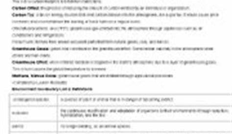 environment vocabulary worksheet pdf