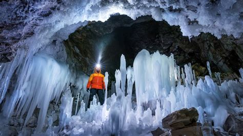 Night Photography In Epic Ice Cave Youtube