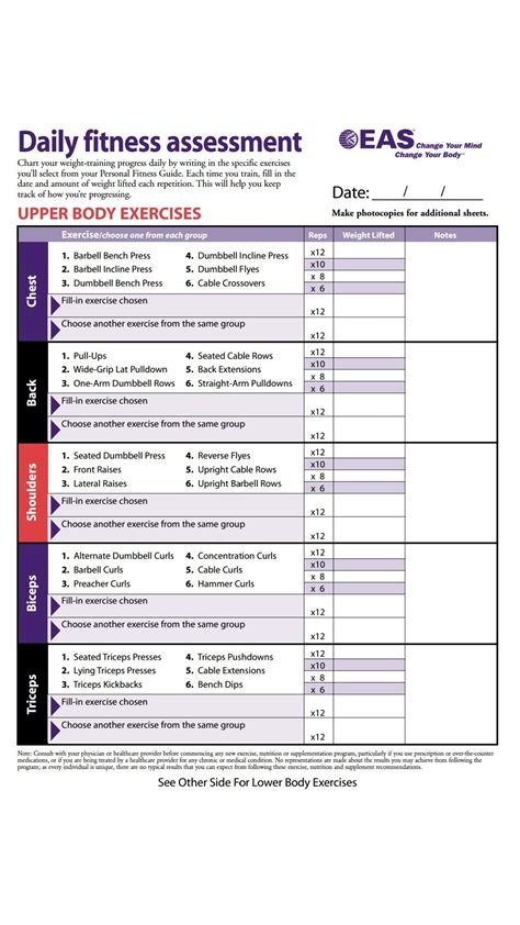 Unlock more categories containing 5x more popular workouts. Upperbody Exercise | Body for life workout, Workout sheets ...