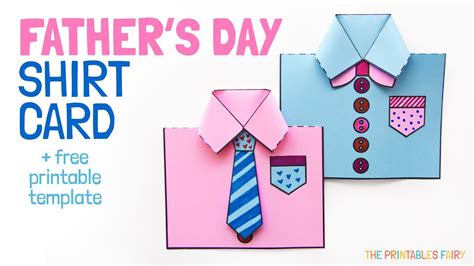 How To Make A Fathers Day Shirt Card Craft For Kids Youtube