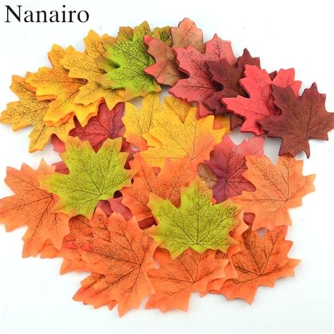 400pcs Artificial Silk Maple Leaves For Home Wedding Party Decoration