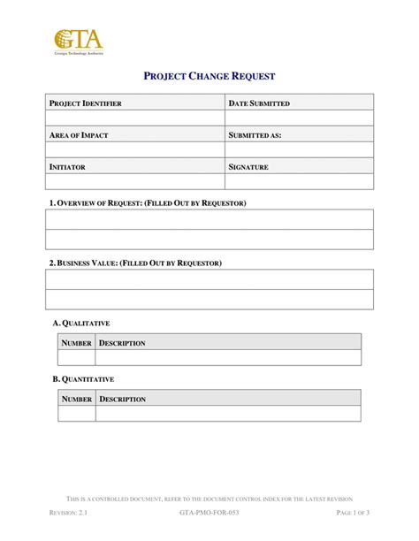 Change Request Template Download Free Documents For Pdf Word And Excel