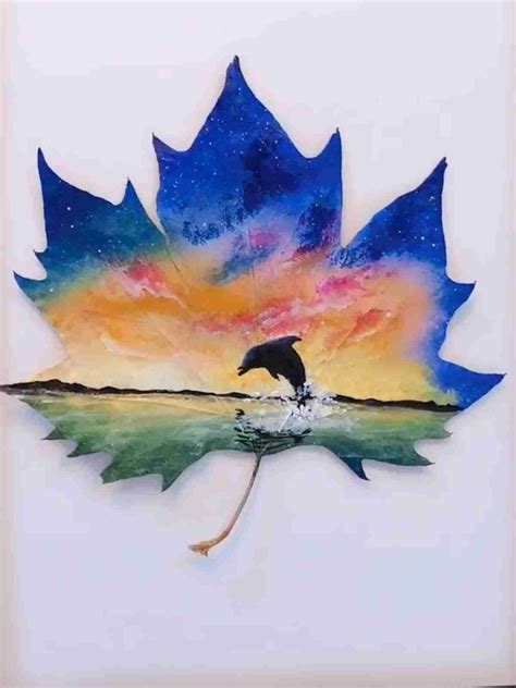 7 Easy Incredible Art On Leaves Leaf Painting Ideas For Home Decor