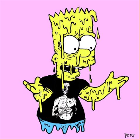 Bart Simpson Drawing Trippy Warehouse Of Ideas