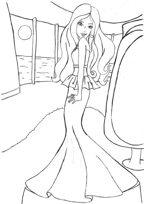 Barbie Printables Free Coloring Pages