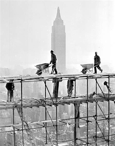 black and white photo old photos new york empire state building