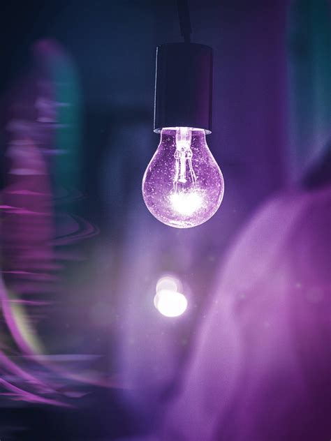 Download Neon Purple Aesthetic Lightbulb Wallpaper