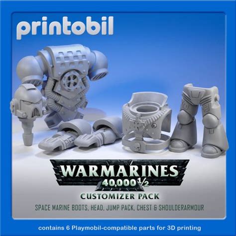 Скачать файл Stl Playmobil War Marines Playmobil Compatible Figure