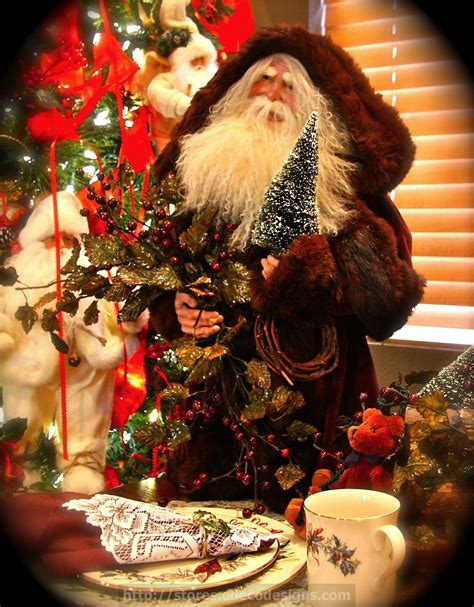 Antique Santa Under The St Nick Christmas Tree Christmas Tablescapes What Is Christmas