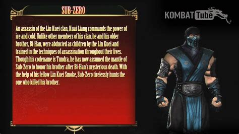 Mk9 Bio Sub Zero Youtube