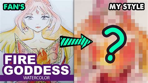 Drawing Fire Goddess L 1 Redraw Fans Painting L Tutorial Painting By