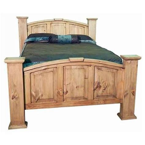 Rustic Queen Mansion Bed Md691 American Oak And More