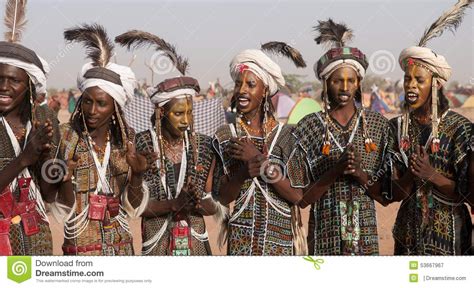 Wodaabe Men At Gerewol Cure Salee Niger Editorial Photography Image
