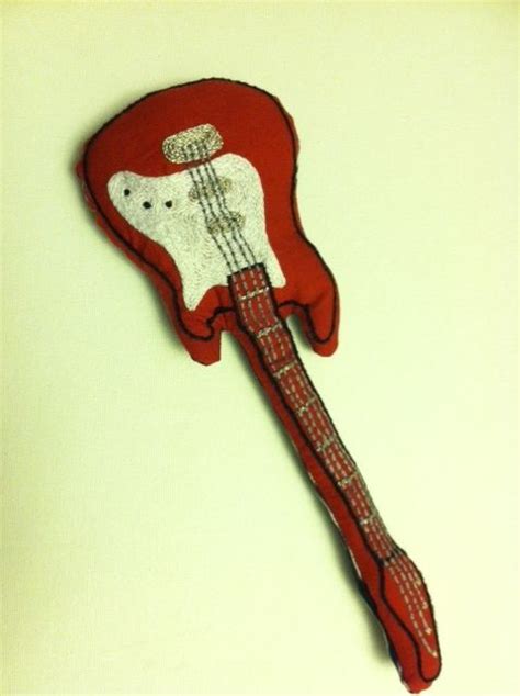 Embroidered Electric Bass Softie Plush Toy For Your Little Rock Star