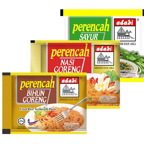 Database makanan dan penghitung kalori. ADABI Perencah Nasi Goreng / Bihun Goreng / Sayur Goreng ...