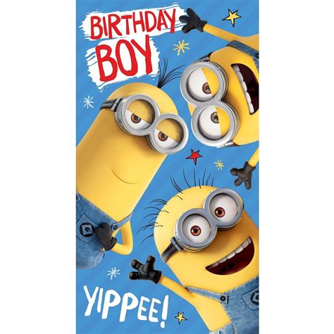 Despicable Me Birthday Card For Boy Officially Licensed Product
