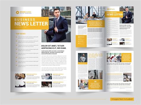 Premium Vector Business Newsletter Template Design