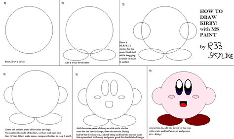 How To Draw Kirby With Mspaint By R33skyline On Deviantart