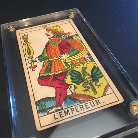 ‘the Emperor” Original Antique Hand Painted Tarot Card 1890s Deviant