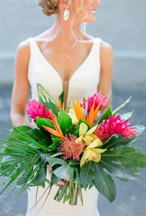 15 Tropical Wedding Bouquets Ideas Wedding Forward Tropical Wedding