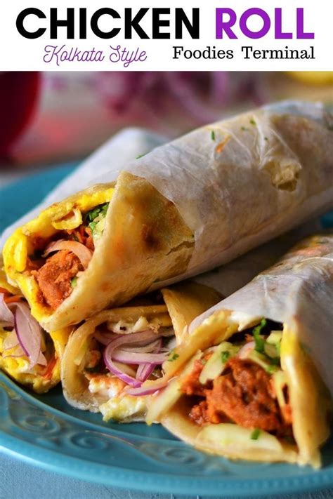 Unroll the tube of crescent roll dough and separate it into 8 triangles (the dough will be perforated to help you). Chicken Kathi Roll (Chicken egg roll) - | Kathi roll ...