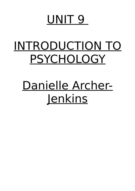 Unit 9 Intro To Psychology 1281749 436 Unit 9 Introduction To