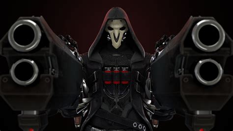 3d Overwatch Reaper Wallpaper Render Guerreiro Vingadores