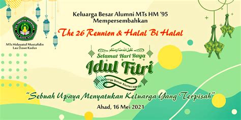 Desain Banner Dan Twibbon Halal Bi Halal Reuni Sekolah PSD PPT Ilmu Santri