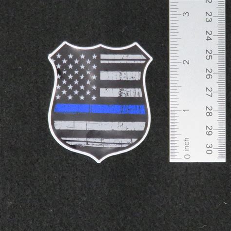 Thin Blue Line Police Badge Vinyl Decal Mce Designs