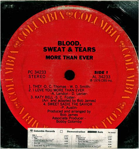 Blood Sweat And Tears More Than Ever 1976 Vinyl Discogs