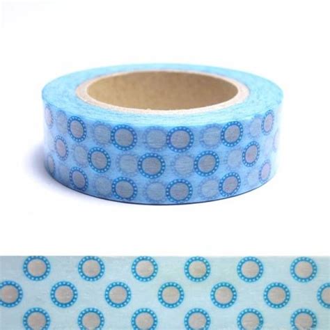 masking tape avec des ronds bleus tape crafts washi tape masking tape