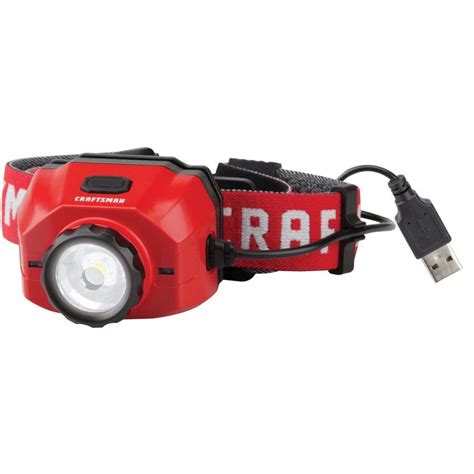 Craftsman 500 Lumen Led Rechargeable Headlamp Battery Included At