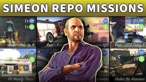 All Repo Missions Guide Simeon Yetarian Gta Online Double Money