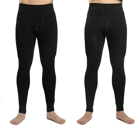 mens thermals long johns fleece lined thick leggings warm layer winter leggings