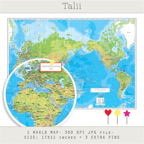 World Map Clip Art Megabundle Travel Map Digital 1 Editable Etsy