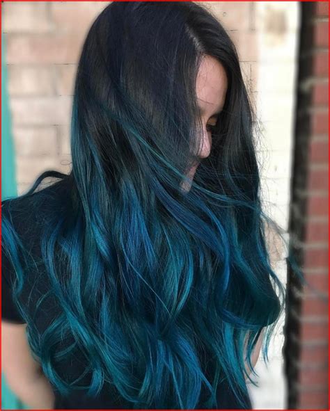 Teal Blue Ombre Hair Color