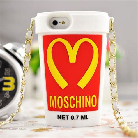Moschino Mcdonalds Coke Cup Silicone Case For Iphone 55s White