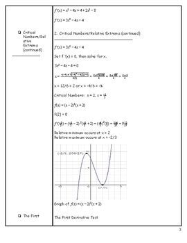 Precalculus stuff to know cold. AP Calculus AB - Applications of Differentiation (Notes ...