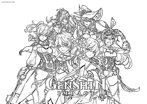 Genshin Impact Lumine Coloring Pages Genshin Impact Coloring Pages