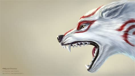 White Wolf With Red Eyes Anime