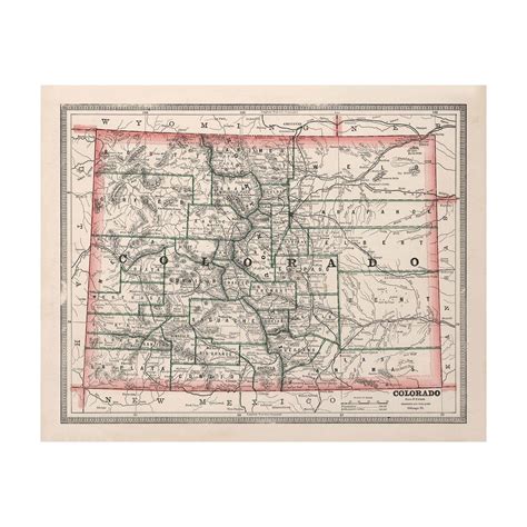 Colorado 1883 Map Colorado Map Map Old Maps