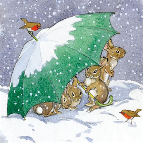 Bunnies In The Snow Charity Christmas Cards 20 Pack