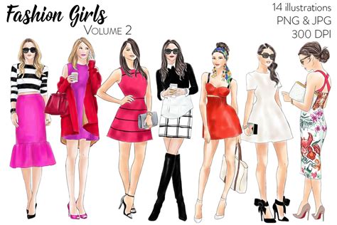 Fashion Girls - Volume 2 | Custom-Designed Illustrations ~ Creative Market