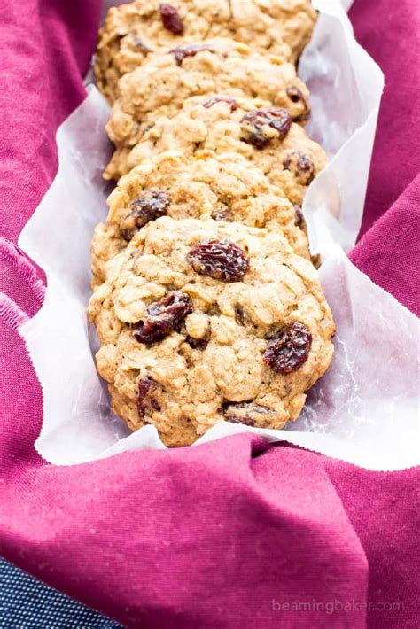 Forget the sugary christmas cookies and try these healthy, vegan, oatmeal cookies. Easy Gluten Free Vegan Oatmeal Raisin Cookies (V, GF, DF ...