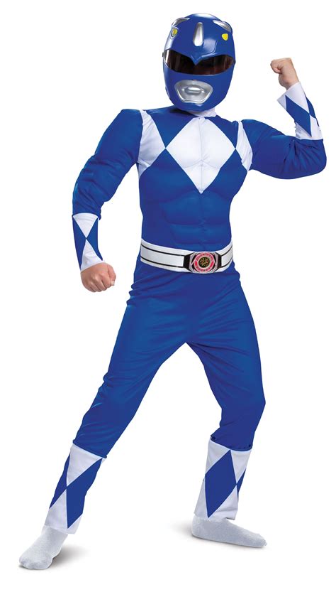 Buy Disguise Blue Power Rangers Classic Muscle Boys Halloween Fancy