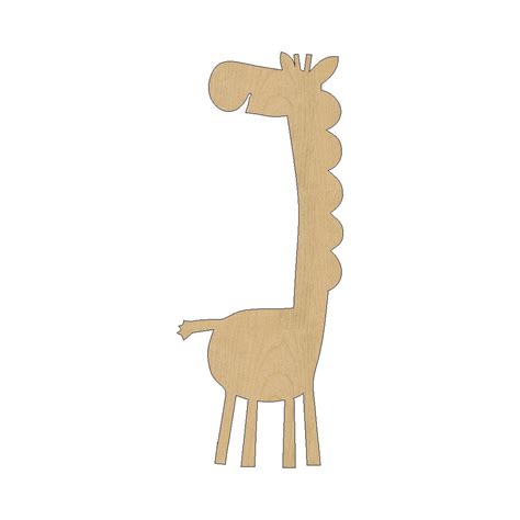 Baby Giraffe Cutout Shape Laser Cut Unfinished Wood Shapes