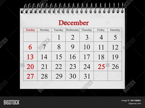 December 25 Calendar Image And Photo Free Trial Bigstock