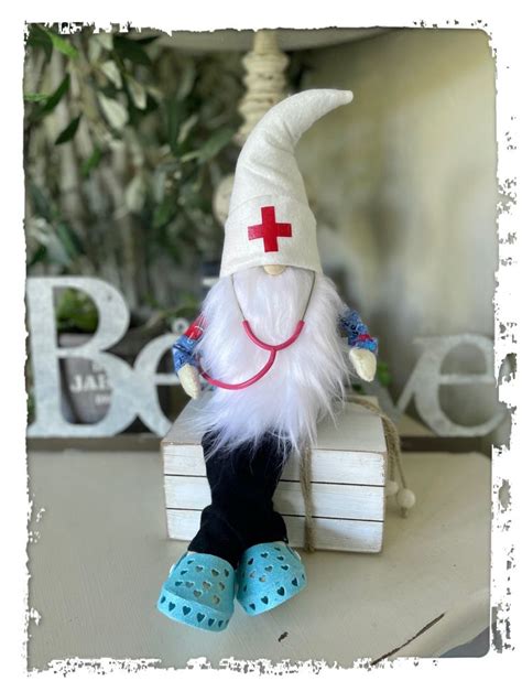 Nurse Gnome Gnome For Health Care Provider Medical Staff Etsy