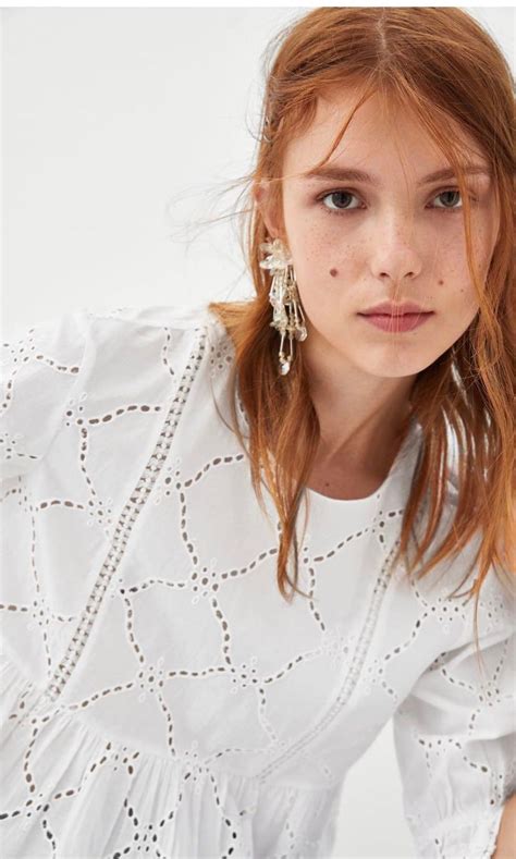 Zara Top With Cutwork Embroidery And Ruffles Eyelet Women S Fashion Tops Blouses On Carousell