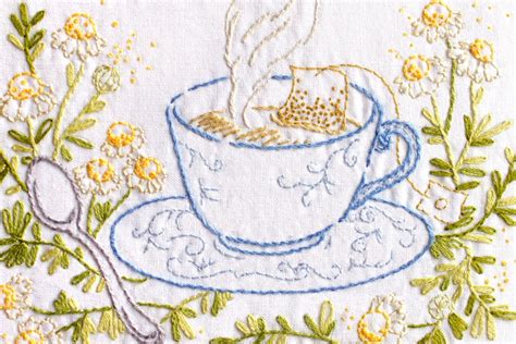 10 Teacup Inspired Hand Embroidery Patterns